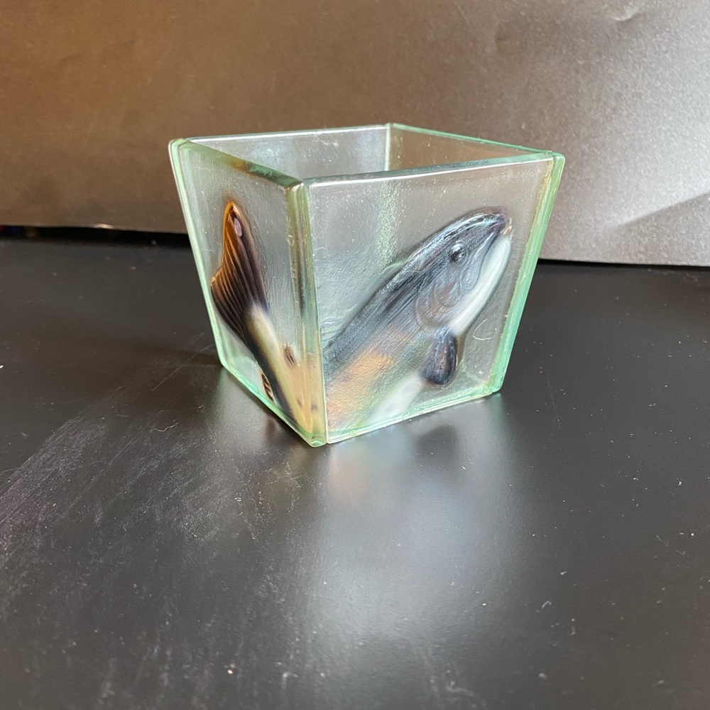 Big sky carvers hand painted fish candle votive